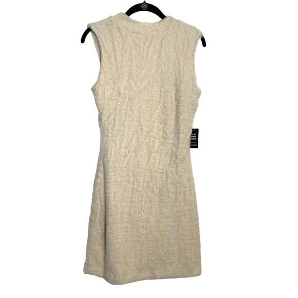 Express Faux Fur Dress Back Tie Stretch BodyCon Dress NEW! SZS - Picture 2 of 7